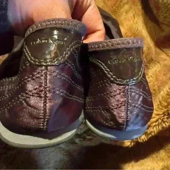 Women’s CALVIN KLEIN Kyoko Brown Stretch Ballet Flats Size 10m - Picture 8 of 11